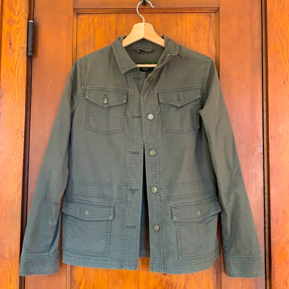 Eddie Bauer Olive Utility Shacket - Picture 1 of 4
